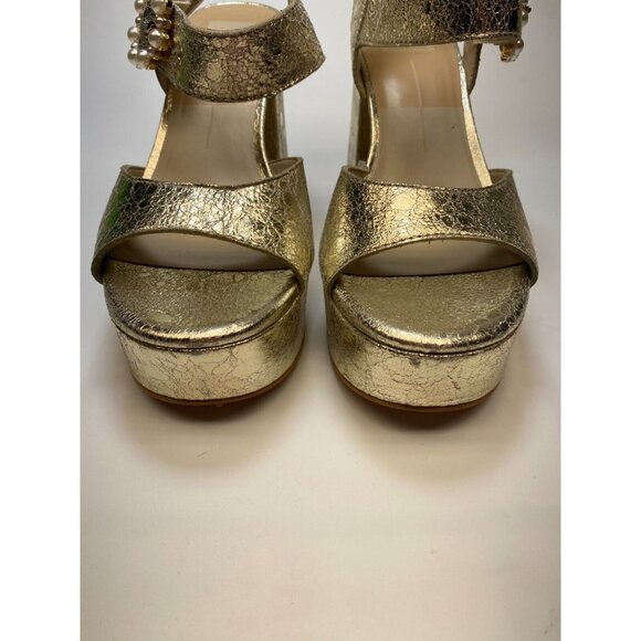Dolce Vita Womens Bobby Pearl Vintage Gold Heels Sz 8.5 - Picture 3 of 10